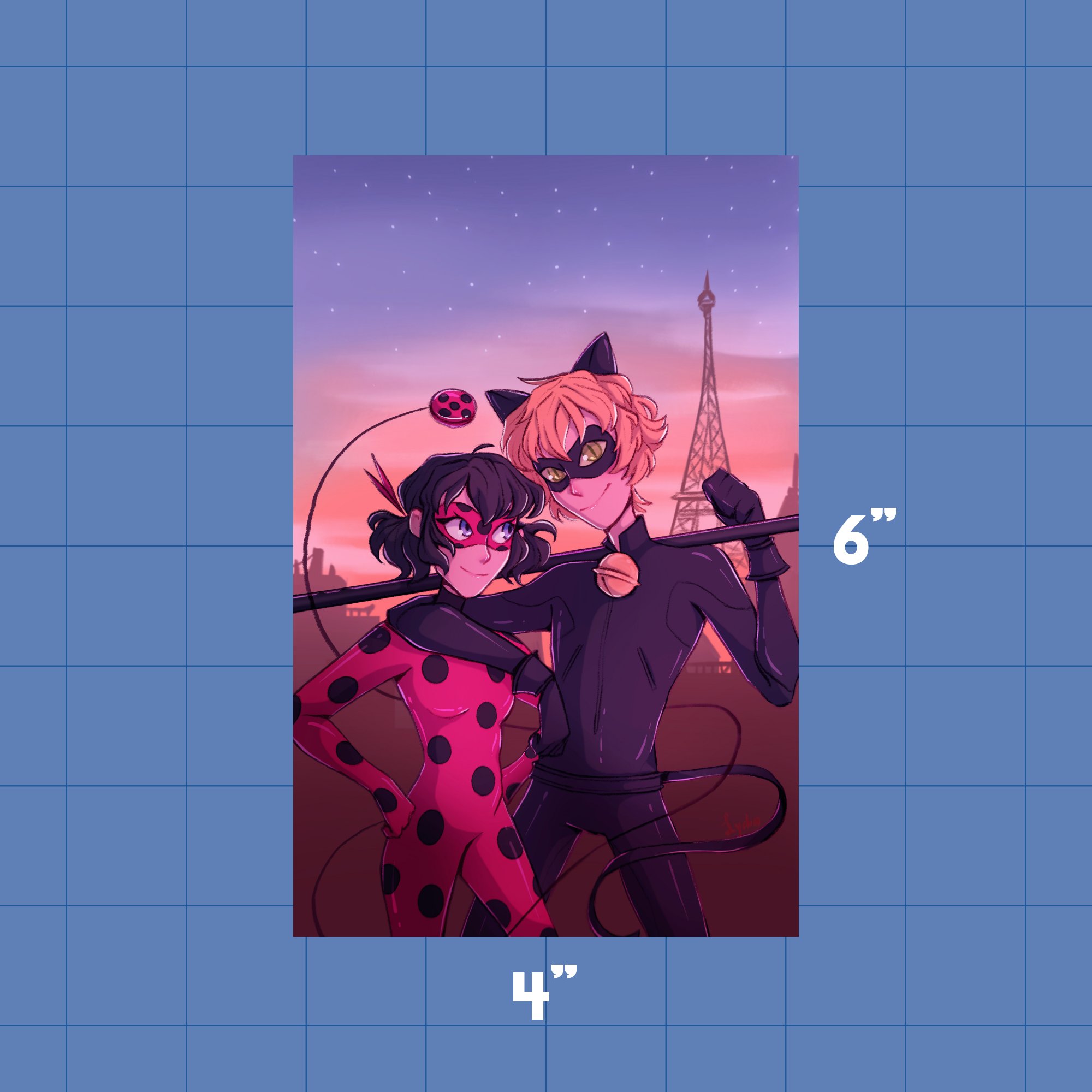 Ladybug and Chat Noir Print | Lydia Perez Artist